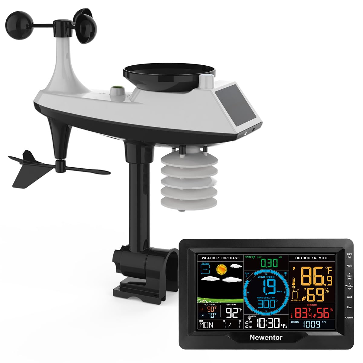  Newentor Weather Station Q3, Weather Stations with 3 Remote  Sensors Q5 : Patio, Lawn & Garden