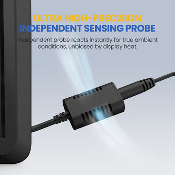 Newentor Wetterstation Funk mit Außensensor - Lebenslange Außensensor-Garantee - Lebendiges VA-Display für 330°Ablesbarkeit - Dauerhafte Beleuchtung