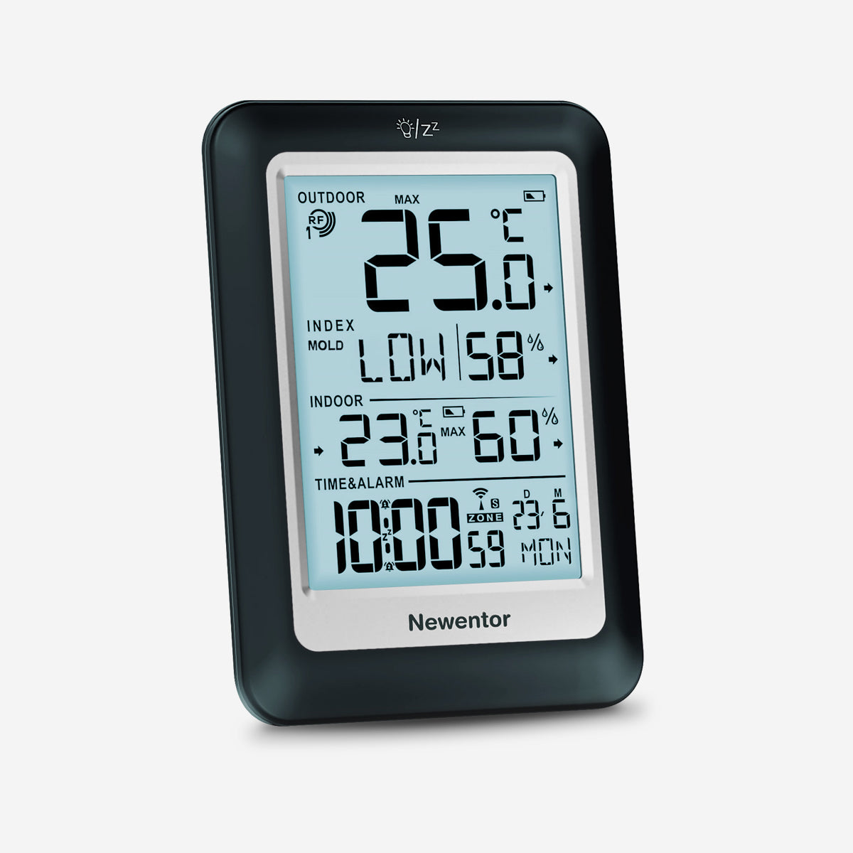 Newentor Indoor Outdoor Thermometer Wireless, Remote Temperature Monitor  Hygrometer, Outside Inside Thermometers with Comfort Indicator, 4 Inch  Screen