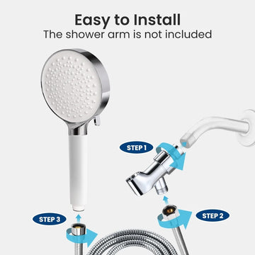 Newentor® Handheld High Pressure Shower Head, 6 Spray Modes/Settings Detachable Shower Head with Hose and Shower Stand
