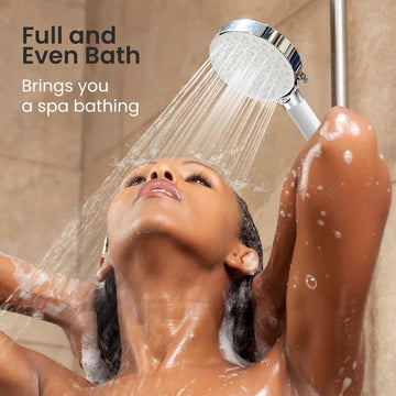 Newentor® Handheld High Pressure Shower Head, 6 Spray Modes/Settings Detachable Shower Head with Hose and Shower Stand