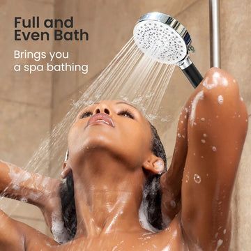 Newentor® Handheld High Pressure Shower Head, 6 Spray Modes/Settings Detachable Shower Head with Hose and Shower Stand