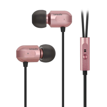 Lenaudio Wired Earbuds with Microphone, Powerful Bass Tangle Free Cord
