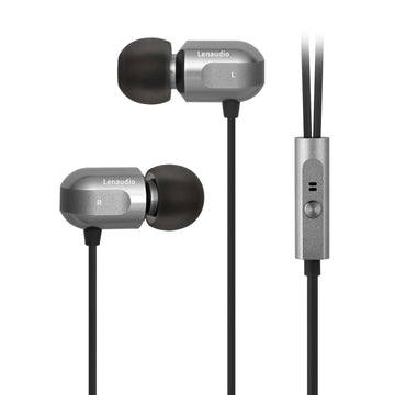 Lenaudio Wired Earbuds with Microphone, Powerful Bass Tangle Free Cord