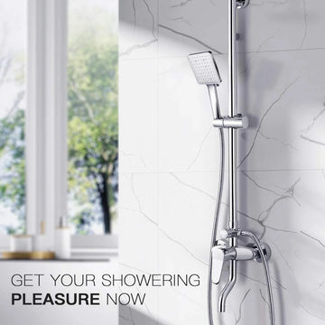 Newentor® Handheld High Pressure Shower Head, 6 Spray Modes/Settings Detachable Shower Head with Hose and Shower Stand