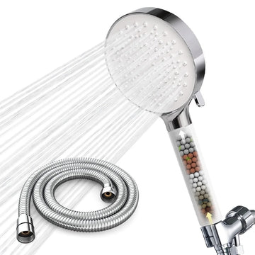 Newentor® Handheld High Pressure Shower Head, 6 Spray Modes/Settings Detachable Shower Head with Hose and Shower Stand