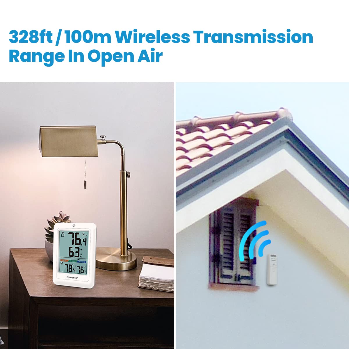 Newentor® Home Weather Station Q8 - Wireless Atomic All-In-1