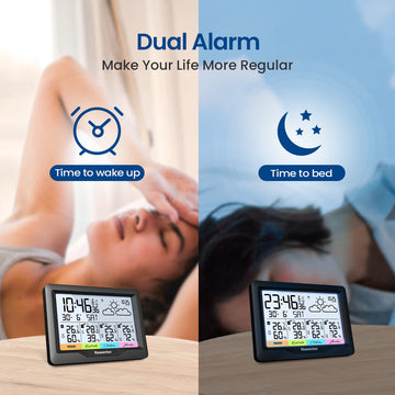 Wireless Atomic 6-inch Color Weather Station Q5 - All In One Functions