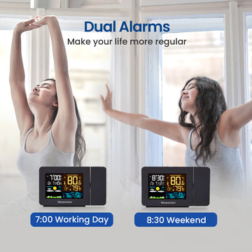 Wireless Atomic 4.5-inch Full Color Weather Station Q6 - All In One Functions