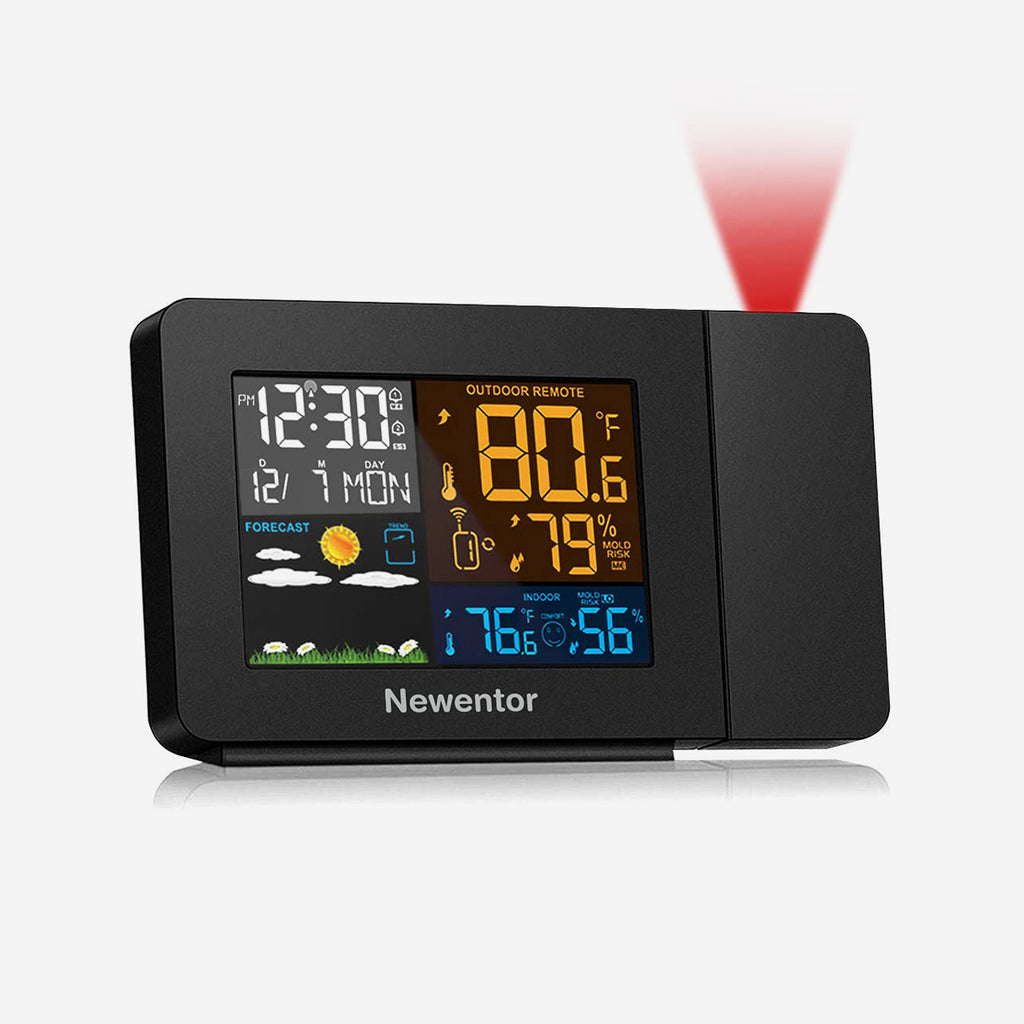 Newentor® Full Color Weather Station Q6 - Wireless Atomic All-In-1